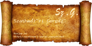 Szathmári Gergő névjegykártya